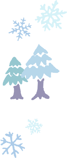 木と雪のイラスト